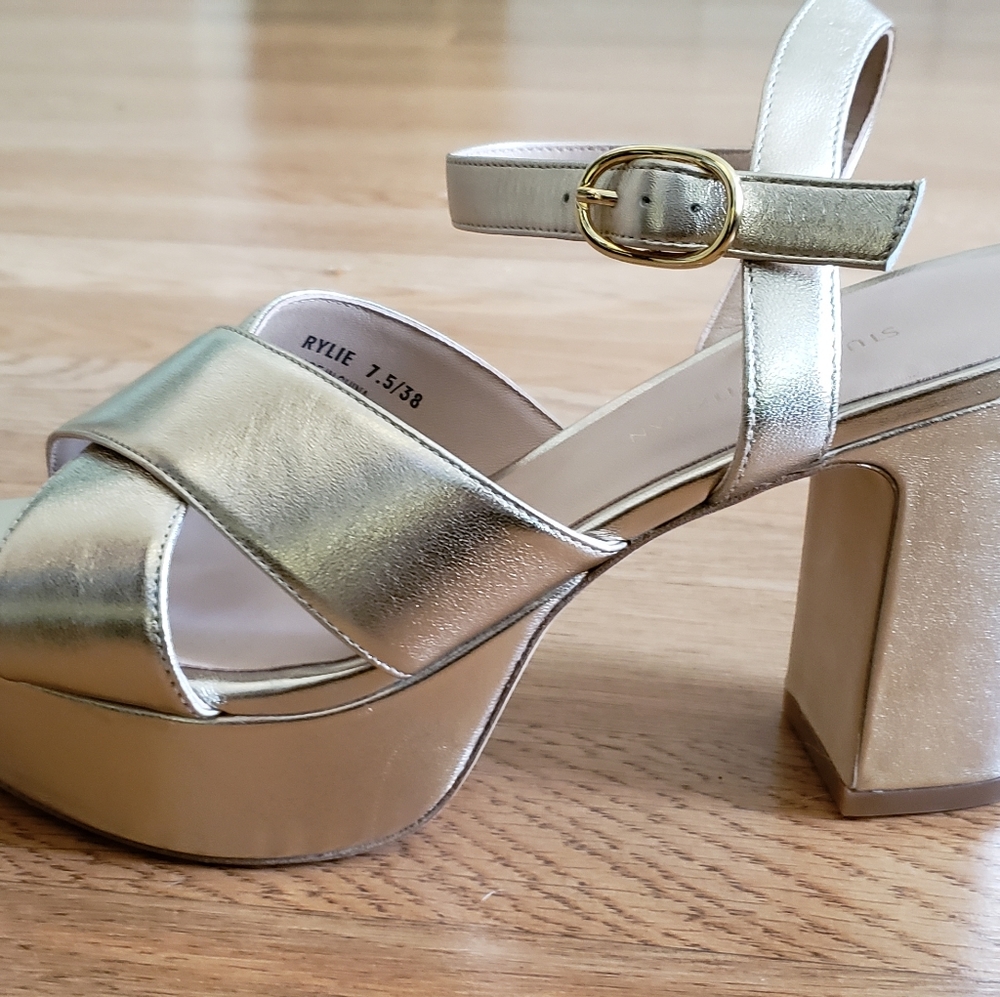 Stuart Weitzman Rylie Crisscross Suede Platform